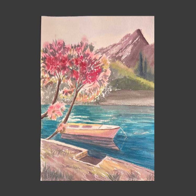 Silencio en el lago de montaña