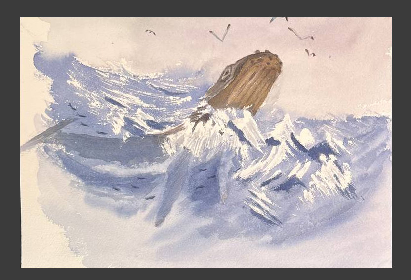 Ballena en el océano