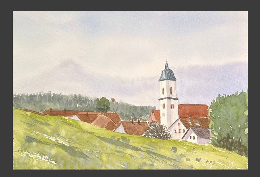 Маковые поля и церковь