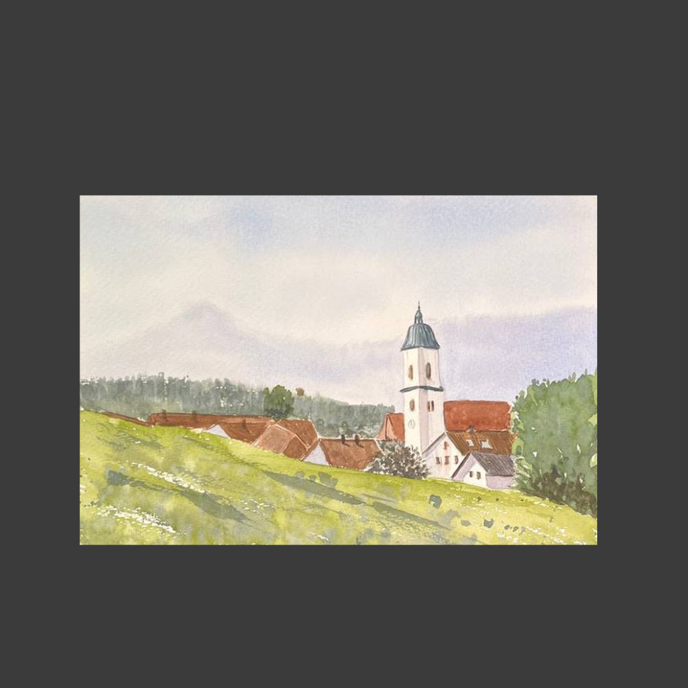 Маковые поля и церковь