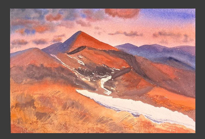 Puesta de sol en las montañas