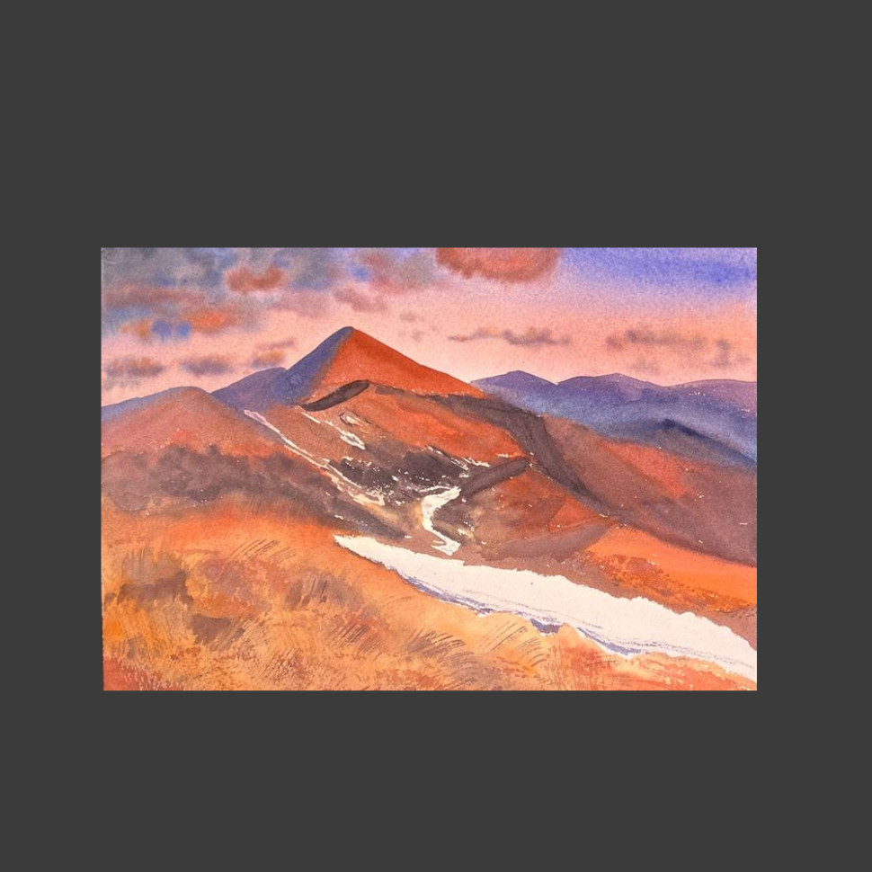 Puesta de sol en las montañas