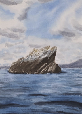 Es un solitario piedra