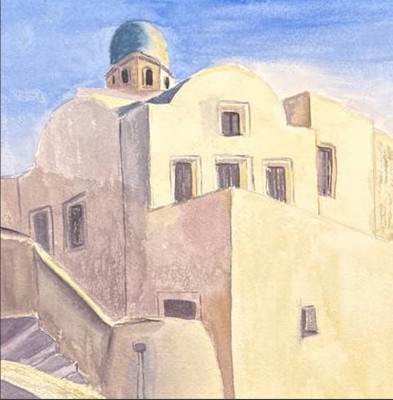 A courtyard in Greece