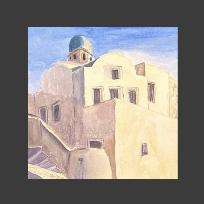 A courtyard in Greece