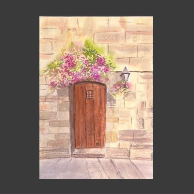 The door and the flowers